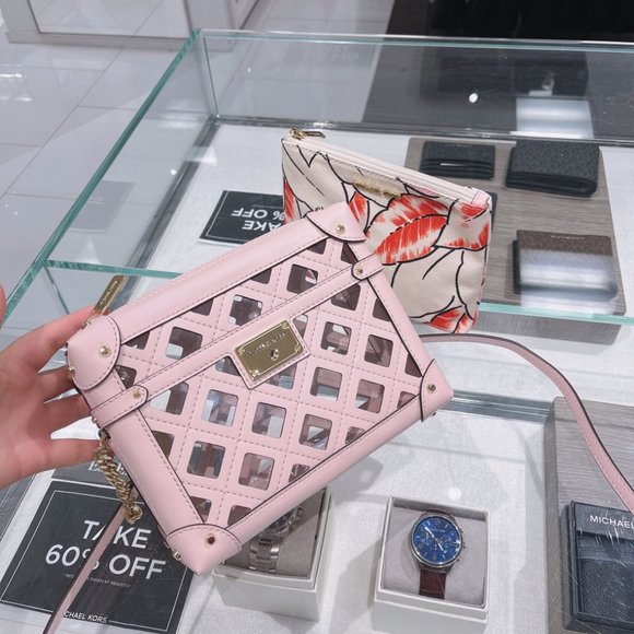 MK Theodora Small Zip Trunk Leather Crossbody Bag - Picture 1 of 10